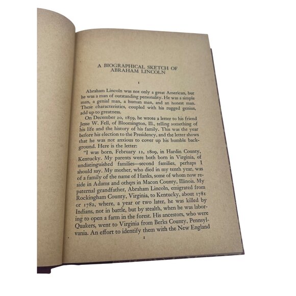 Stories and Speeches of Abraham Lincoln Edward Frank Allen Art‑Type Edition HC - Picture 4 of 7